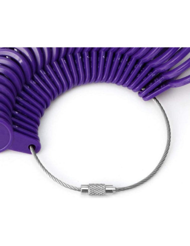 Kit de Medición de Dedos para Anillos AKOK Morado 27 Gauge