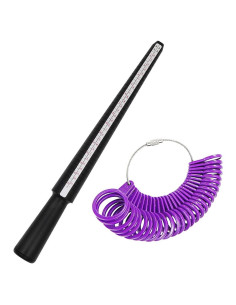 Medidor de Anillo de Plástico Hetirengong 1-13 para Joyería