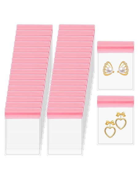 50 Bolsas de Joyería Antitarnish Rosa 8x6 cm PVC Transparente 50 Bolsas de Joyería Antitarnish Rosa 8x6 cm PVC Transparente