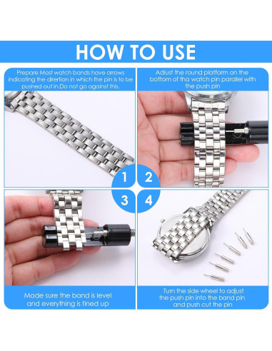 Kit de Herramientas para Ajuste de Correa de Reloj HJZHII