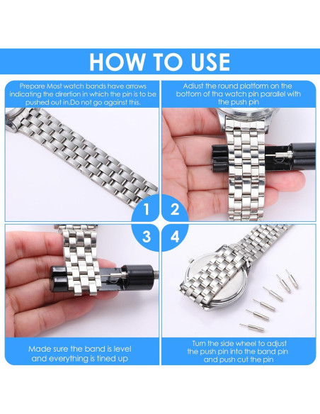 Kit de Herramientas para Ajuste de Correa de Reloj HJZHII