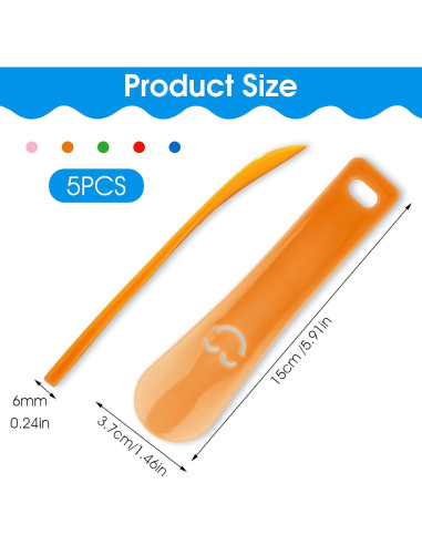 Calzadores de Plástico Prasacco 5 Paquetes 15 cm Portátiles