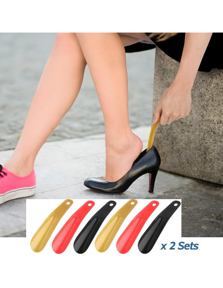 12 Pcs Cuerno de Zapatos Cosmos Plástico 16 cm para Viaje