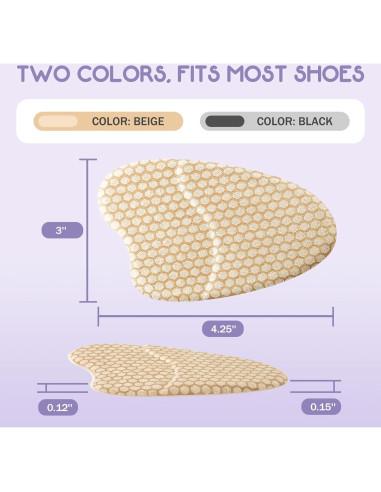 Almohadillas Metatarsales ZAIWOO Beige - 2 Pares Antideslizantes