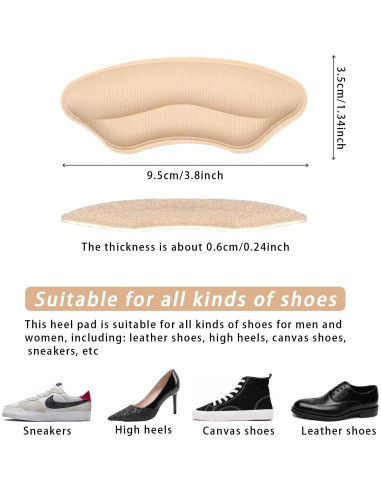 8 Pares Almohadillas para Talones Yssmjd - Ajuste y Comodidad