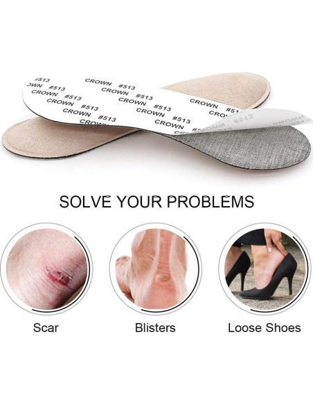 Insertos para Talón Dr. Foot Antideslizantes Beige y Negro