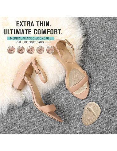 Almohadillas Metatarsales Ashoesert - 4 Pares Alivio Dolor Pie