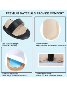 Plantillas Acolchadas de Piel de Cerdo Takpre para Mujeres S 5-8 2