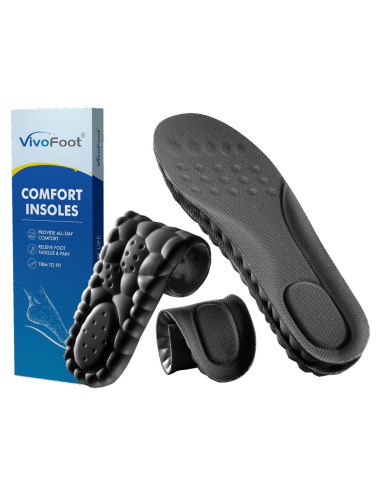Plantillas de Espuma VivoFoot 2 Pares M 7-11 Negro