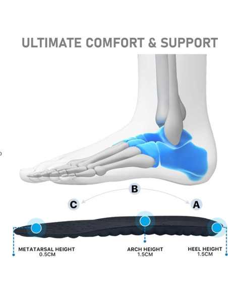 Plantillas de Espuma VivoFoot 2 Pares M 7-11 Negro