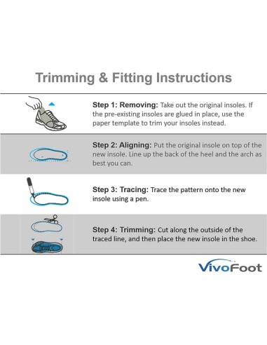 Plantillas de Espuma VivoFoot 2 Pares M 7-11 Negro