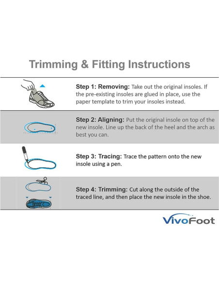 Plantillas de Espuma VivoFoot 2 Pares M 7-11 Negro