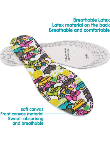 3 Pares de Plantillas para Niños WLLHYF, Espuma de Memoria