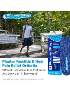 Plantillas Ortopédicas PowerStep Pinnacle para Fascitis Plantar - M 6-6.5 / W 8-8.5 2