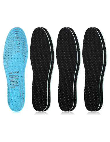 3 Pares de Plantillas Transpirables Sintege de Láttex 29.2 cm