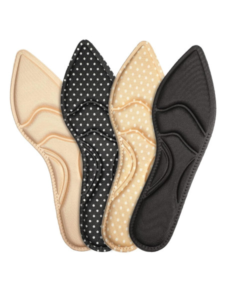 4 Pares Plantillas Transpirables Geyoga 25.5 cm para Mujeres