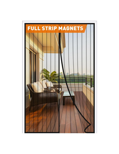 Puerta de Pantalla Magnética MAGZO 81 x 205 cm Negra