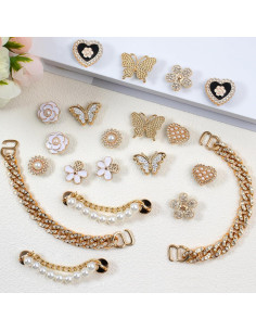 20 Piezas Encantos Brillantes para Zapatos WAQYGZO Decoración 2