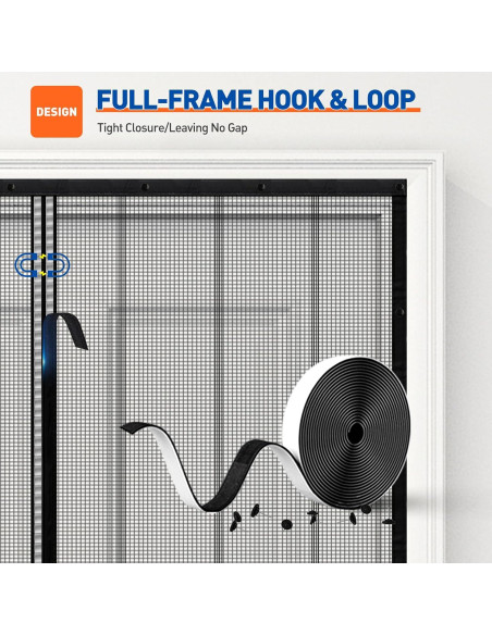 Puerta de Pantalla Magnética MAGZO 81 x 205 cm Negra