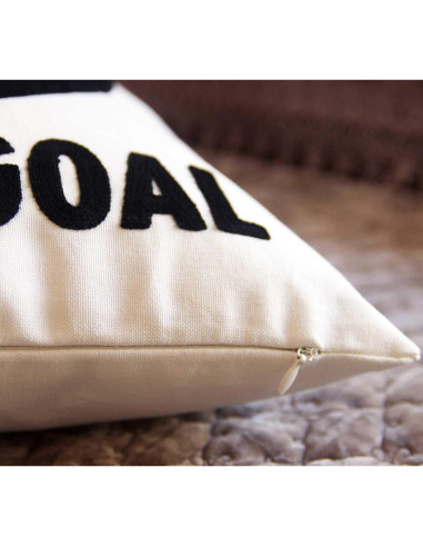 Funda de Almohada Decorativa DECOPOW Fútbol Bordado 45 cm