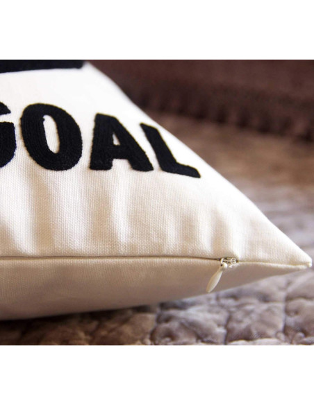 Funda de Almohada Decorativa DECOPOW Fútbol Bordado 45 cm