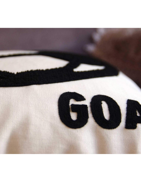 Funda de Almohada Decorativa DECOPOW Fútbol Bordado 45 cm