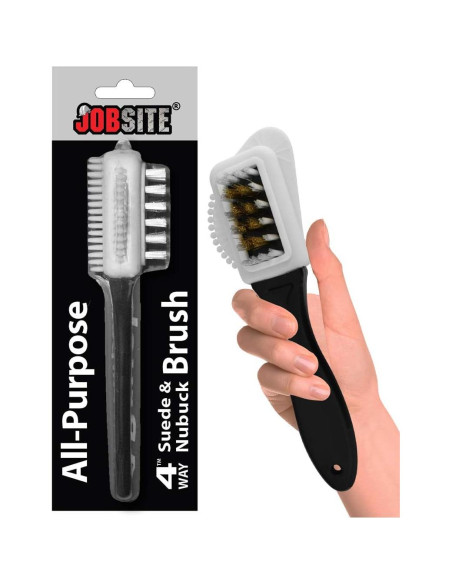 Cepillo de limpieza JobSite para gamuza y nobuck 4 lados