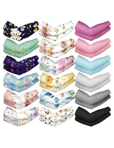 Mangas de Jardinería Jeyiour 18 Pares Protección Solar UV