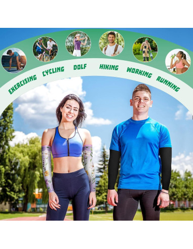 Mangas de Jardinería Jeyiour 18 Pares Protección Solar UV