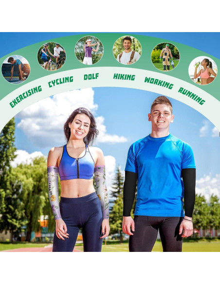 Mangas de Jardinería Jeyiour 18 Pares Protección Solar UV