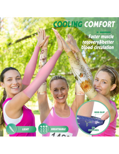 Mangas de Jardinería Jeyiour 18 Pares Protección Solar UV