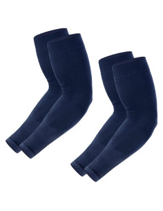 Mangas de Protección Solar UV Newbyinn 2 Paquetes Azul Marino