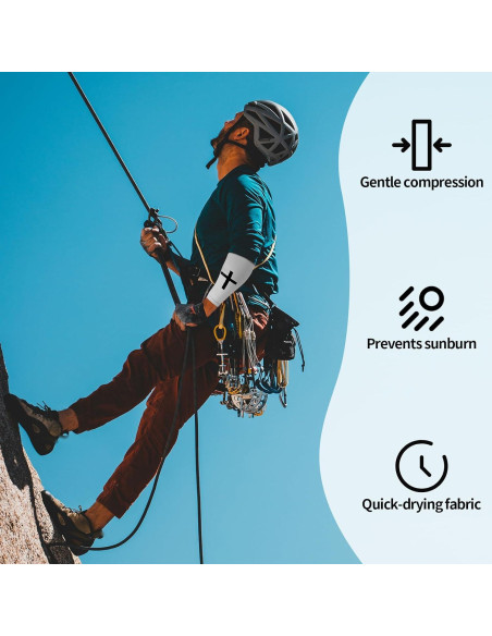 Mangas de Brazo BOXOB Cruz de Fe 2 Pares Unisex Negro Blanco Mangas de Brazo BOXOB Cruz de Fe 2 Pares Unisex Negro Blanco