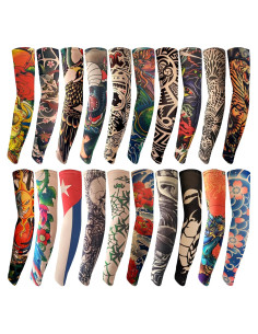 Mangas de Tatuaje Temporales Aresvns 20 Piezas UV Unisex