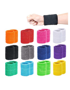 Conjunto 24 Muñequera Deportiva INHEMi Algodón Absorbente