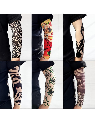 Mangas de Tatuaje Temporales Aresvns 20 Piezas UV Unisex