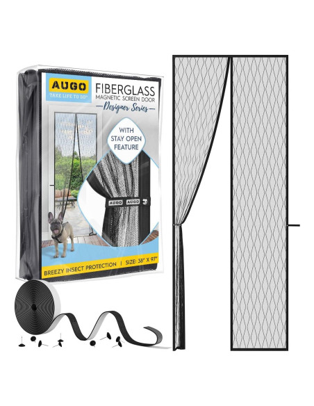 Puerta de Pantalla Magnética AUGO 96.5x246.4 cm Resistente