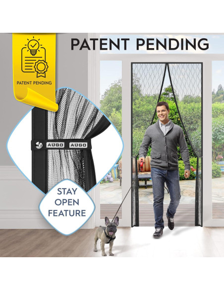Puerta de Pantalla Magnética AUGO 96.5x246.4 cm Resistente