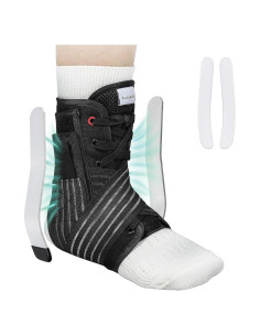 Soporte para Tobillo Ajustable Auroaibi Negro para Lesiones