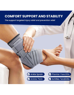 Férula para Tobillo JOMVD Ajustable Unisex con Estabilizadores 2