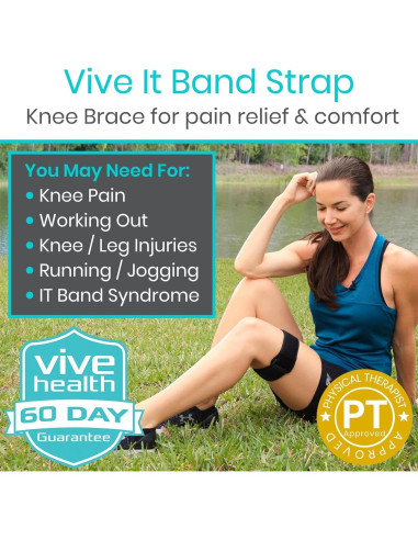 Venda de Compresión Vive IT Band Strap - Soporte Rodilla y Cadera
