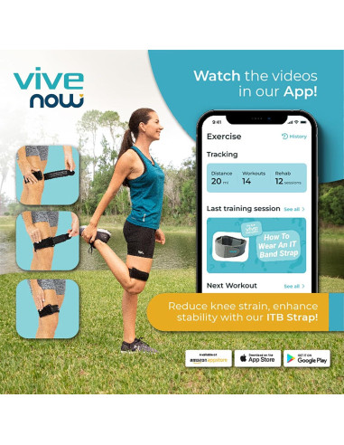 Venda de Compresión Vive IT Band Strap - Soporte Rodilla y Cadera