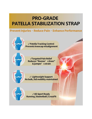 Faja para Rodilla Patella 2-Pack - Alivio Tendinitis Patelar