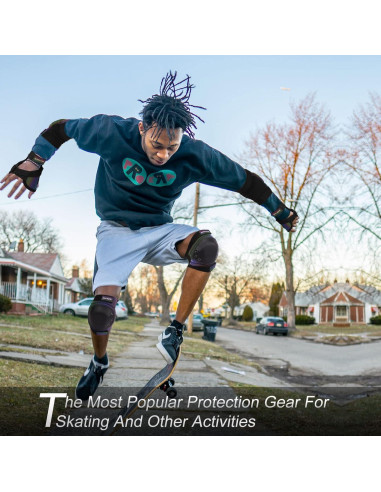 Conjunto de Protección XINDAER 3 en 1 Rodilleras y Codilleras