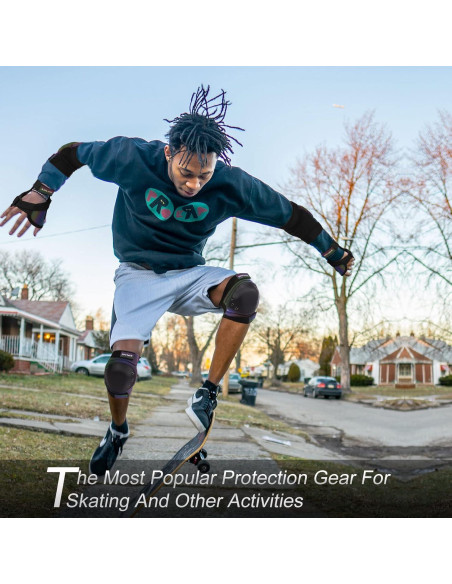 Conjunto de Protección XINDAER 3 en 1 Rodilleras y Codilleras