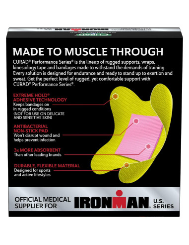 CURAD Curitas Antibacterianas IRONMAN 10 Unidades 7.62 cm