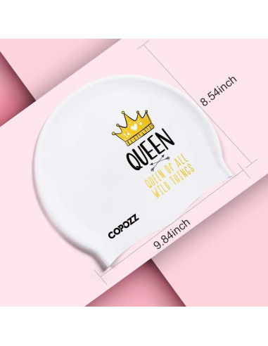 Gorra de Natación COPOZZ de Silicona para Adultos Unisex