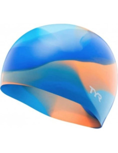 Gorro de natación juvenil TYR de silicona sin arrugas - Protección cabello 2