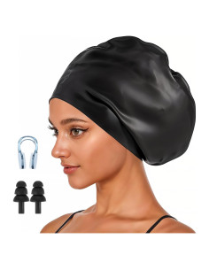 Gorro de Natación Silicona Prasacco SDWFVD para Cabello Largo