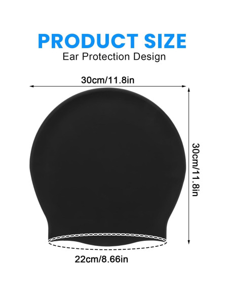 Gorro de Natación Silicona Prasacco SDWFVD para Cabello Largo